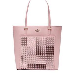 NEW Kate Spade Cedar Street Perforated Taylor Bag Handbag Texture Pink 2014 NWT